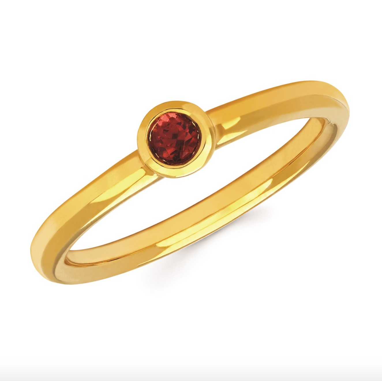 Garnet Bezel Set January Birthstone Ring - Talisman Collection Fine Jewelers