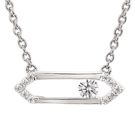 Sterling Silver Sliding Diamond Necklace - Talisman Collection Fine Jewelers
