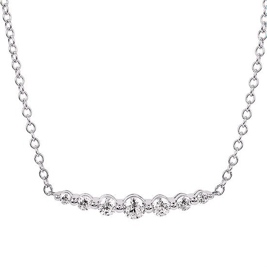 Diamond Smile Necklace, 0.50 Carat Total Weight in White, Yellow or Rose Gold - Talisman Collection Fine Jewelers