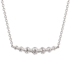 Diamond Smile Necklace, 1.00 Carat Total Weight in White, Yellow or Rose Gold - Talisman Collection Fine Jewelers