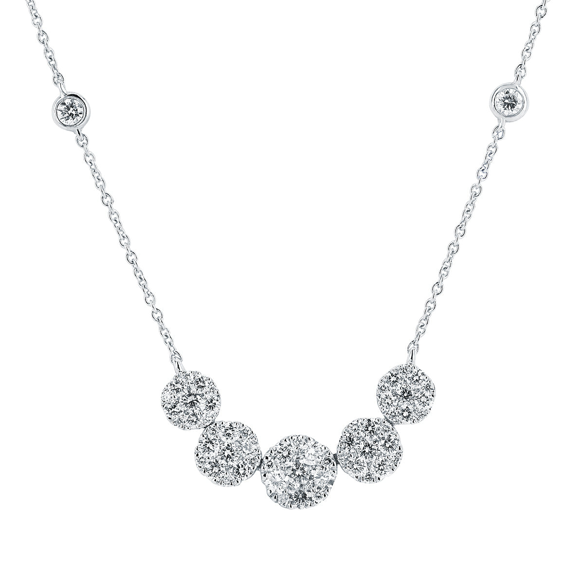 Diamond 5-Station Necklace - White Gold - Talisman Collection Fine Jewelers
