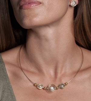 Triple Spiral Orbit Necklace by Martha Seely - Talisman Collection Fine Jewelers