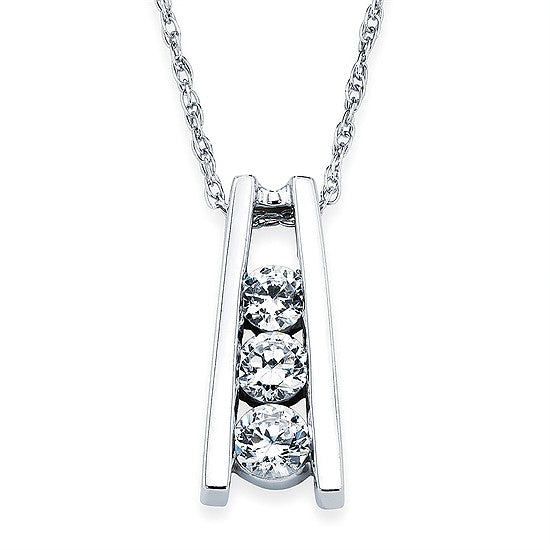 Diamond Ladder Necklace in White, Yellow or Rose Gold - Talisman Collection Fine Jewelers