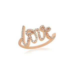 Diamond Love Ring in 14k Rose Gold