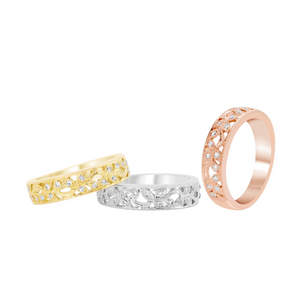 Diamond Stacking Band in White, Yellow or Rose Gold - Talisman Collection Fine Jewelers