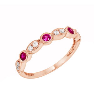 Ruby and Diamond Stacking Band - Talisman Collection Fine Jewelers