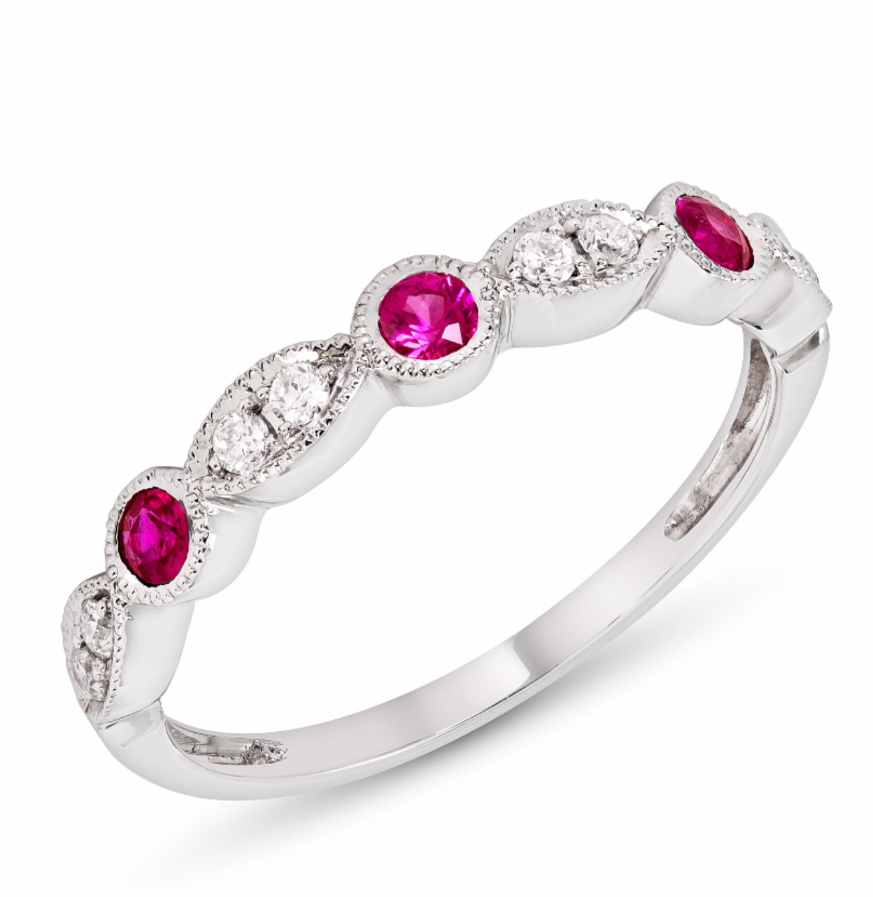 Ruby and Diamond Stacking Band - Talisman Collection Fine Jewelers