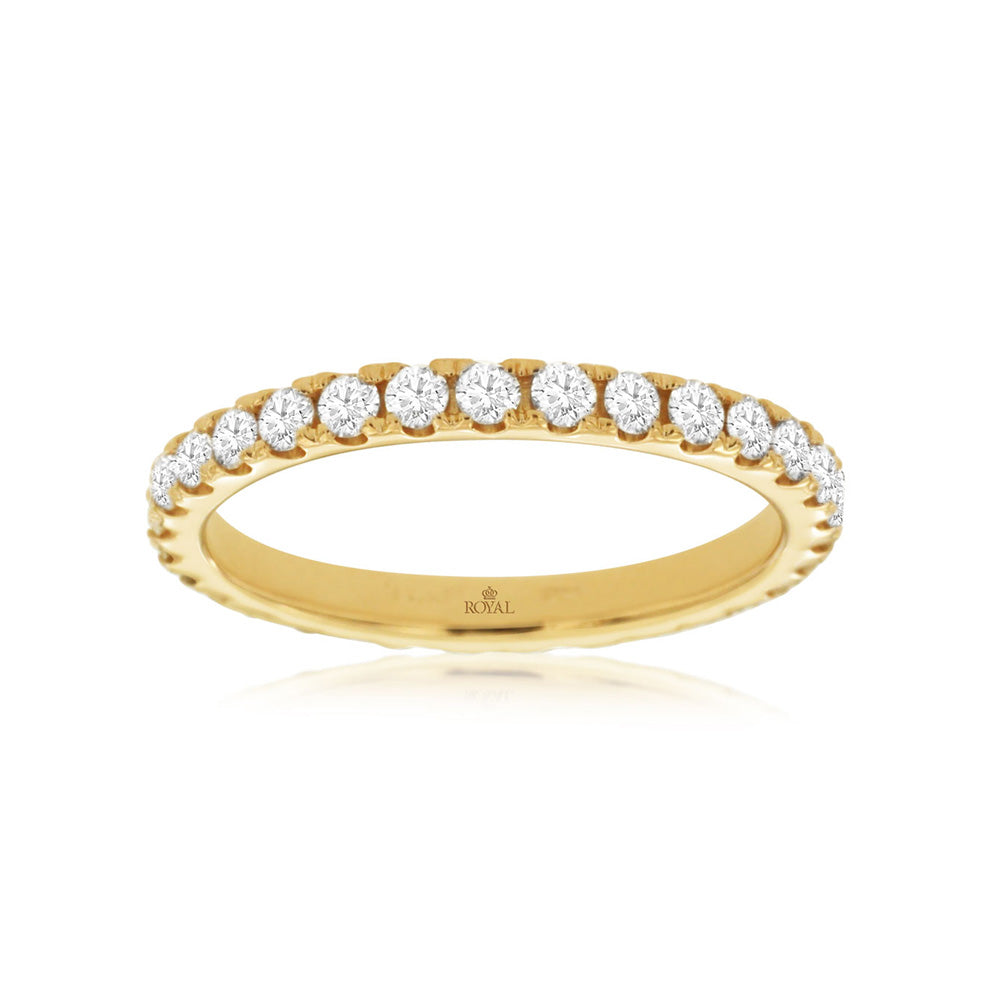Diamond Stack Band, 0.90 Carat Total Weight in 14k Yellow Gold - Talisman Collection Fine Jewelers