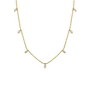 Diamond Astrid Station Necklace in 14k Yellow Gold - Talisman Collection Fine Jewelers