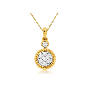 Pavé Diamond Necklace in 14k Yellow Gold - Talisman Collection Fine Jewelers