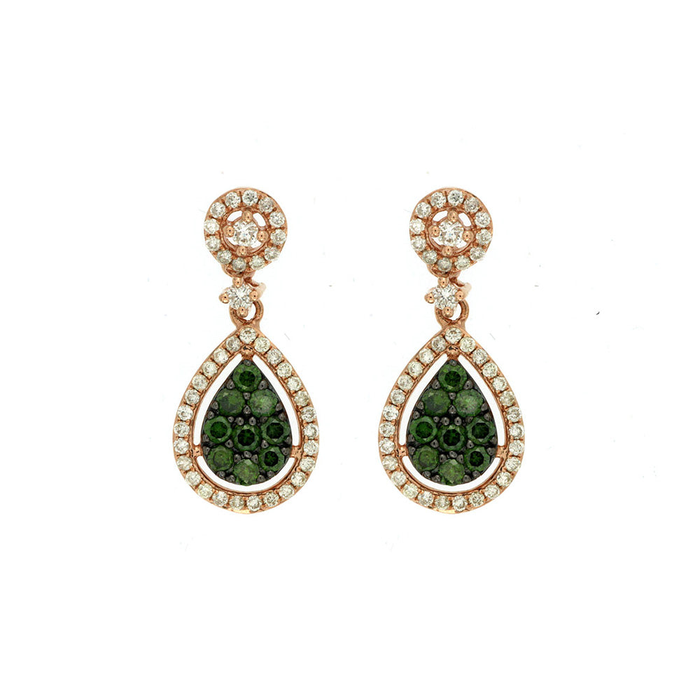 Green and White Diamond Tuscany Earrings - Talisman Collection Fine Jewelers