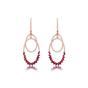 Ruby and Diamond Firelight Drop Earrings - Talisman Collection Fine Jewelers