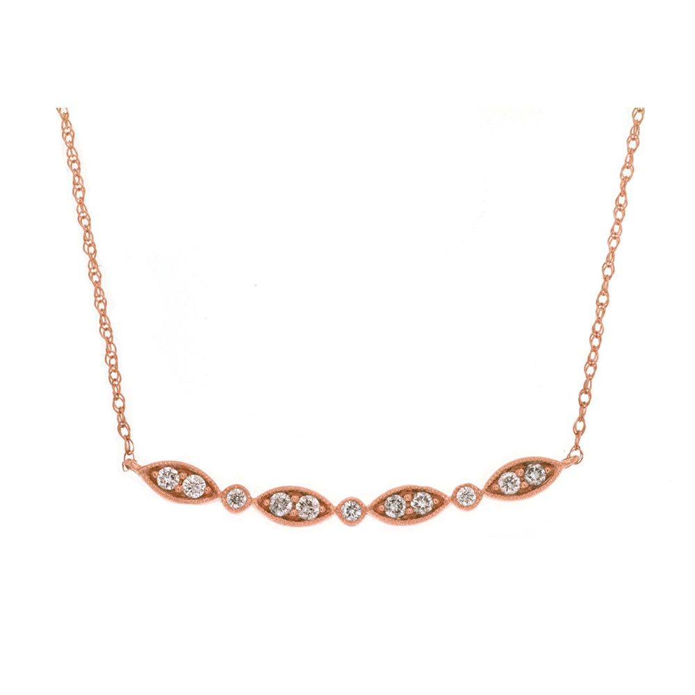 Diamond Florence Necklace in 14k Rose Gold - Talisman Collection Fine Jewelers