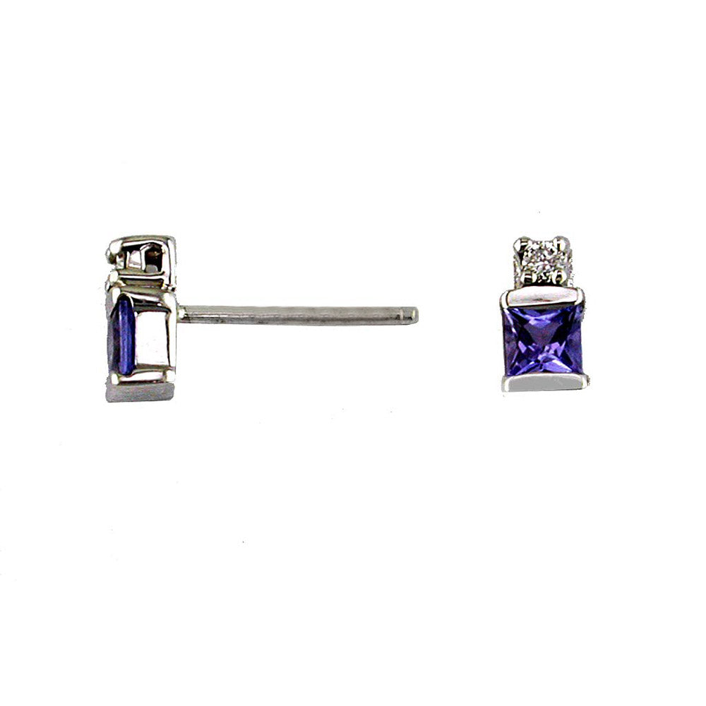 Tanzanite and Diamond Stud Earrings - Talisman Collection Fine Jewelers