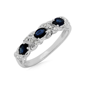 Sapphire and Diamond Sienna Band - Talisman Collection Fine Jewelers