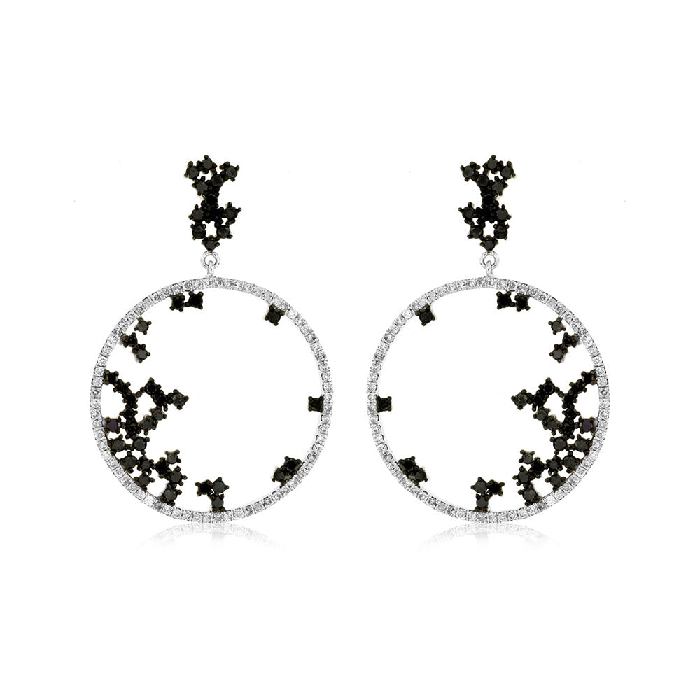 Black and White Diamond Galaxy Earrings - Talisman Collection Fine Jewelers