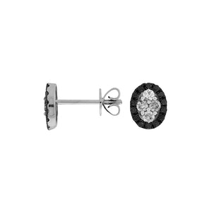 White and Black Diamond Stud Earrings - Talisman Collection Fine Jewelers