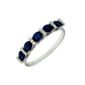 Sapphire and Diamond Grace Band - Talisman Collection Fine Jewelers