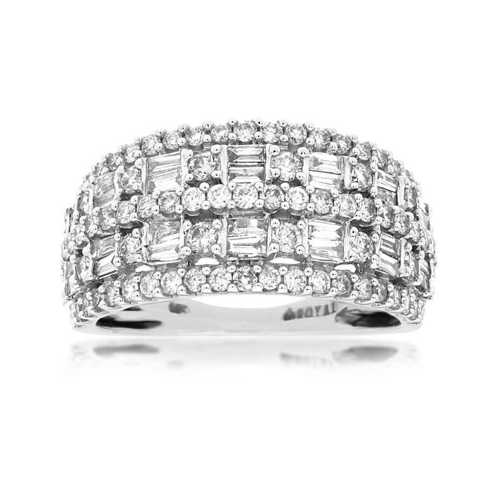Diamond Versailles Five-Row Band, 1.25 Carat Total Weight - Talisman Collection Fine Jewelers