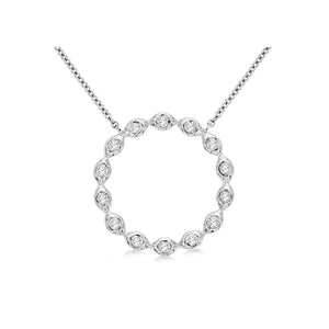 Diamond Wreath Necklace in 14k White Gold - Talisman Collection Fine Jewelers