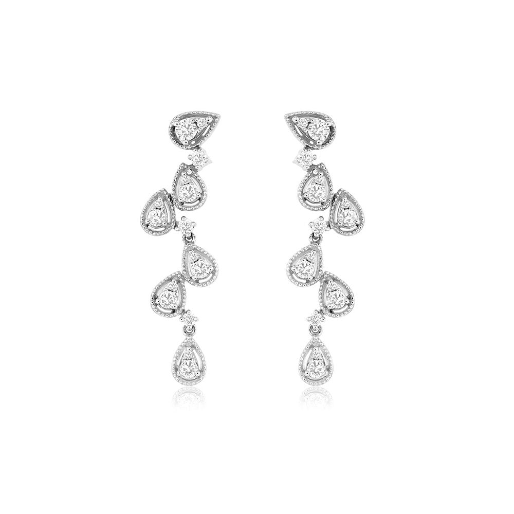 Diamond Cascade Drop Earrings - Talisman Collection Fine Jewelers