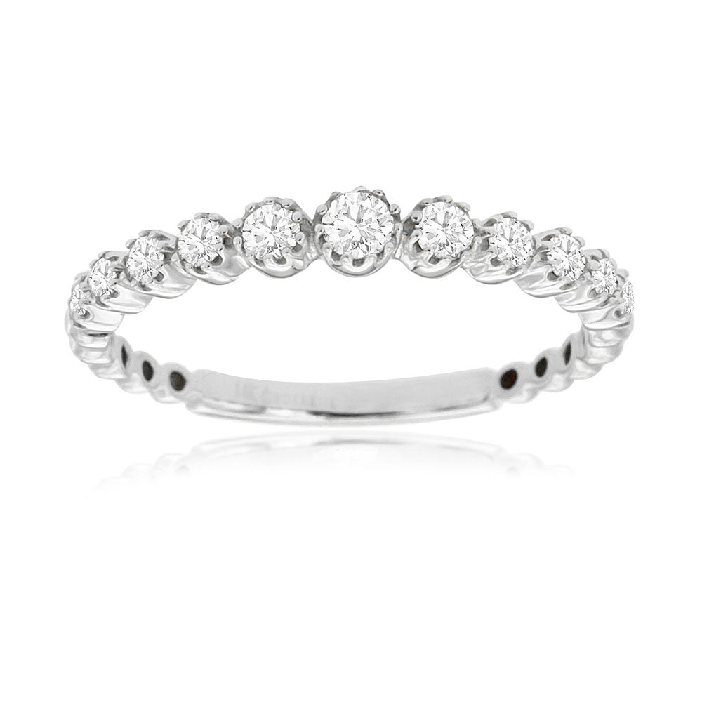Diamond Eclipse Stack Band in 14k White Gold - Talisman Collection Fine Jewelers