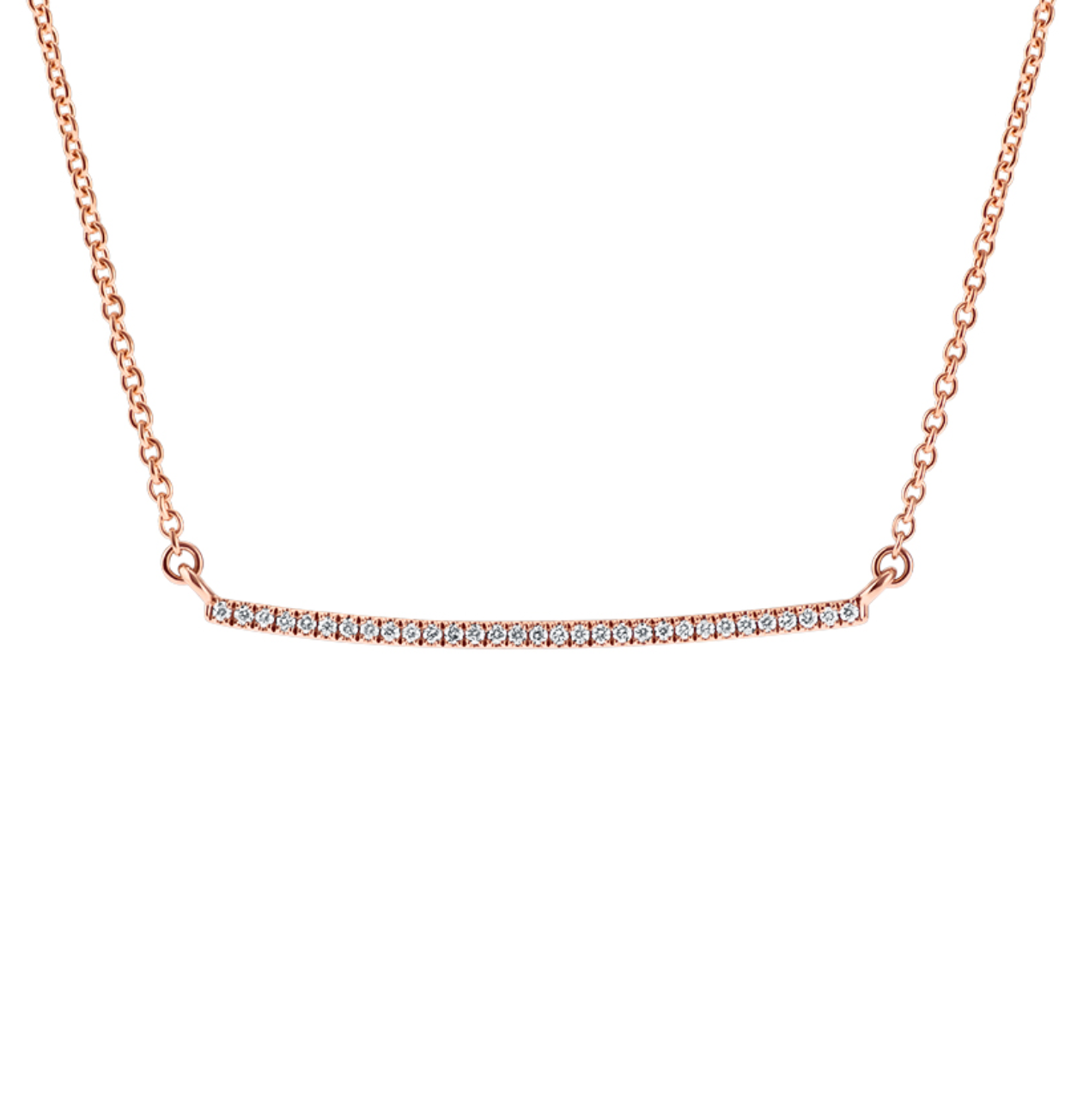 Diamond Bar Necklace in White, Yellow or Rose Gold - Talisman Collection Fine Jewelers