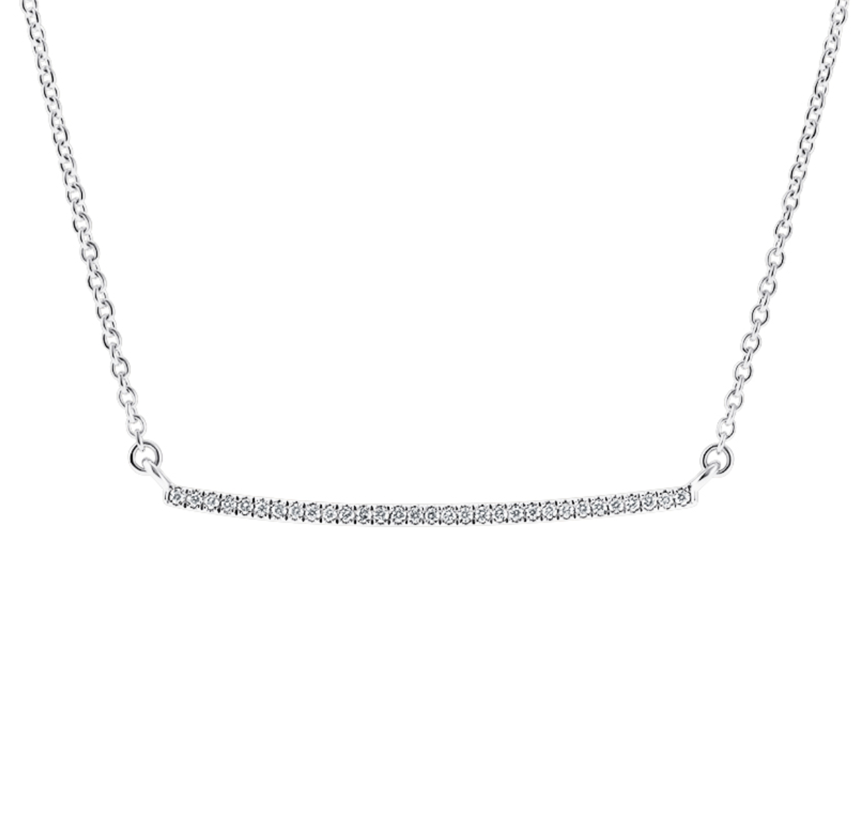 Diamond Bar Necklace in White, Yellow or Rose Gold - Talisman Collection Fine Jewelers