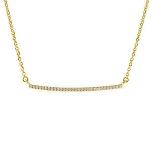 Diamond Bar Necklace in White, Yellow or Rose Gold - Talisman Collection Fine Jewelers