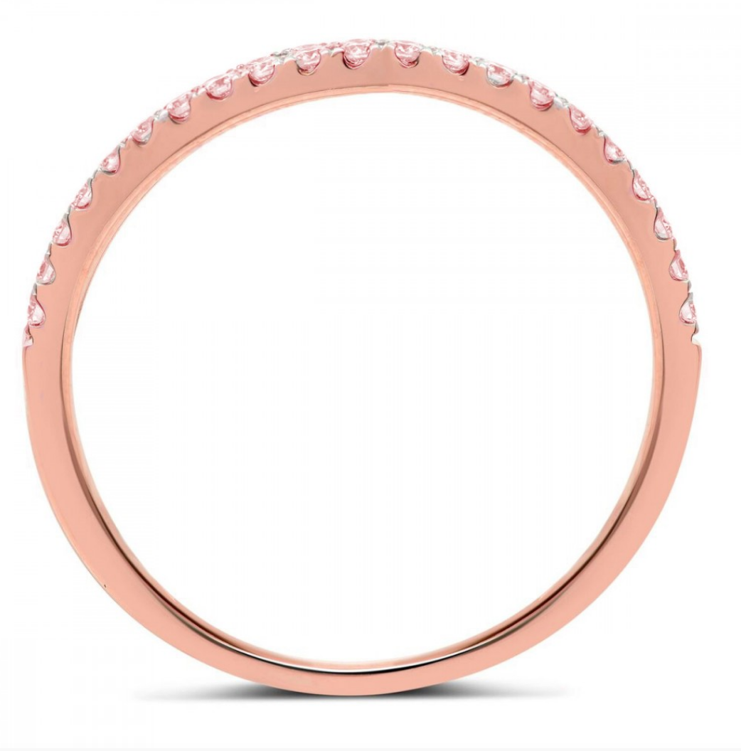 Pink Diamond Anniversary Band - Rose Gold - Talisman Collection Fine Jewelers