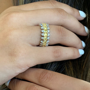 Yellow and White Diamond Royal Eternity Band - Talisman Collection Fine Jewelers