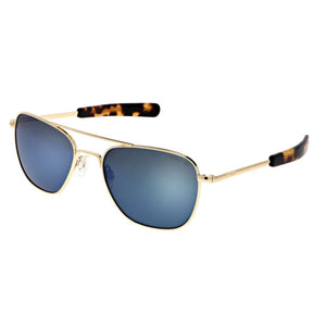 Authentic Aviators, 23k Gold Frames with Cobalt Lenses by Randolph - Talisman Collection Fine Jewelers