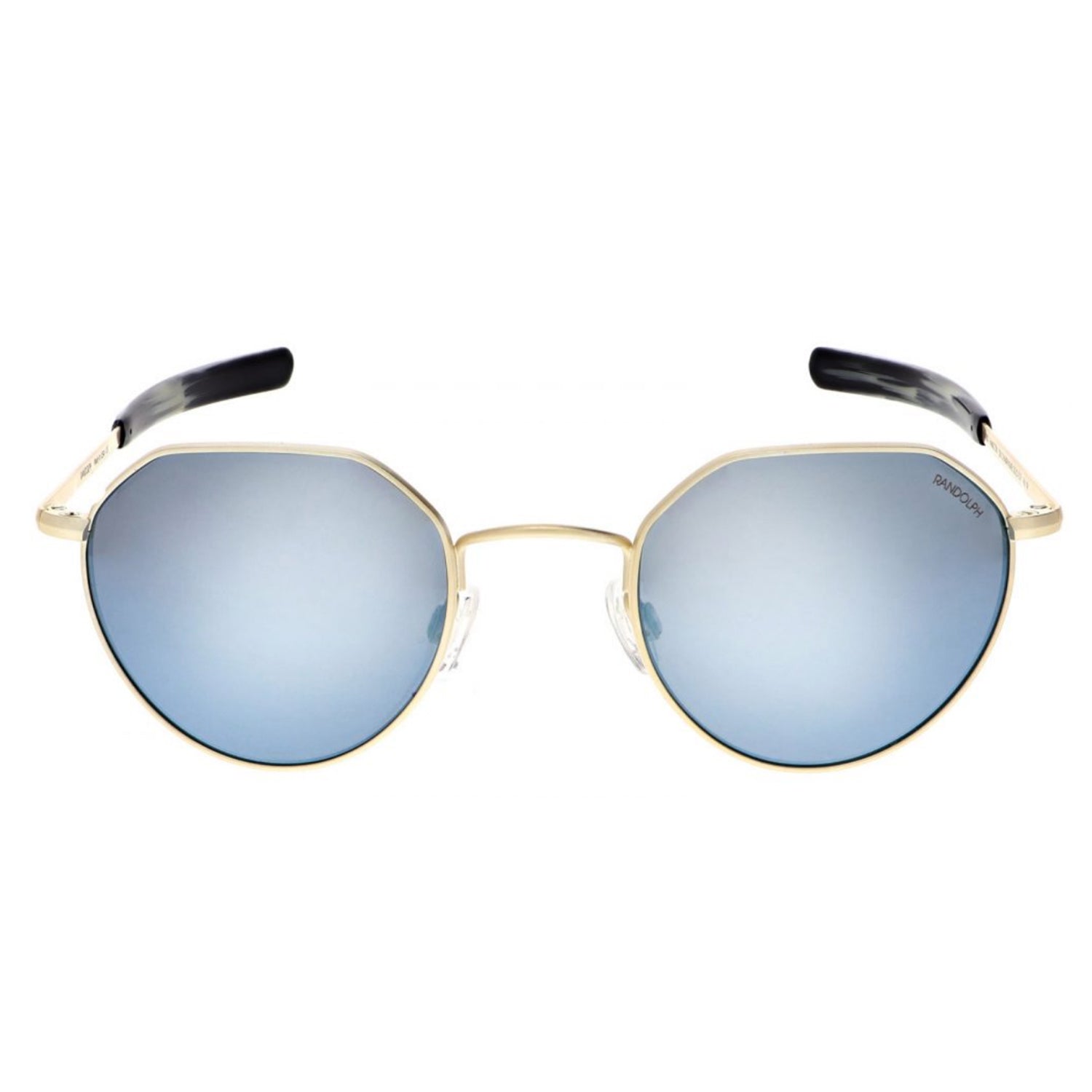Hamilton Sunglasses, 22k Champagne Gold Frames with Mystic Blue Lenses by Randolph - Talisman Collection Fine Jewelers