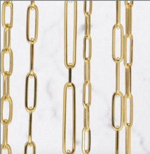 Paperclip Chain 14k Gold, Semi-solid, 3.9mm Links - Talisman Collection Fine Jewelers