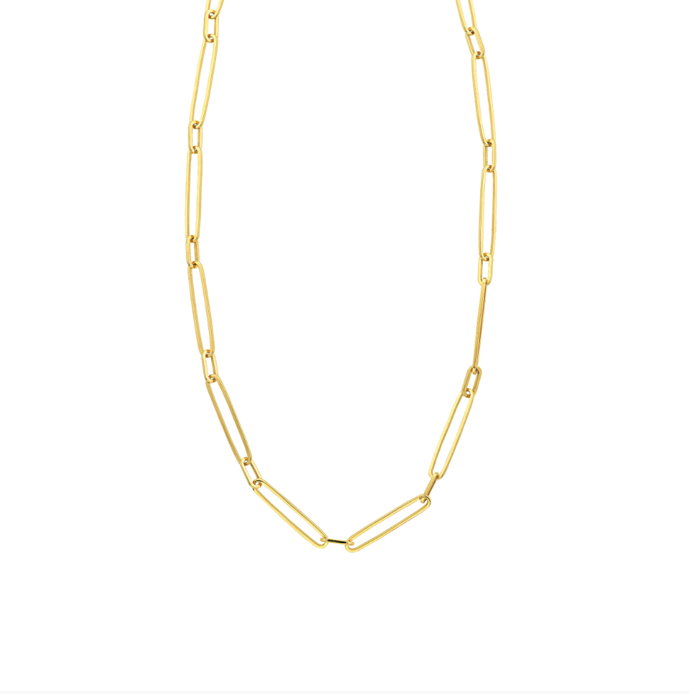 Paperclip Chain 14k Gold, Alternating Links - Talisman Collection Fine Jewelers