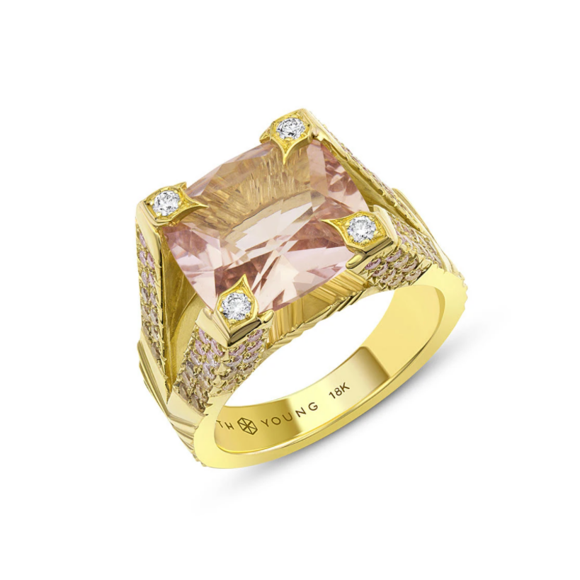 Morganite Ombre Pink Diamond Ring by Meredith Young - Talisman Collection Fine Jewelers