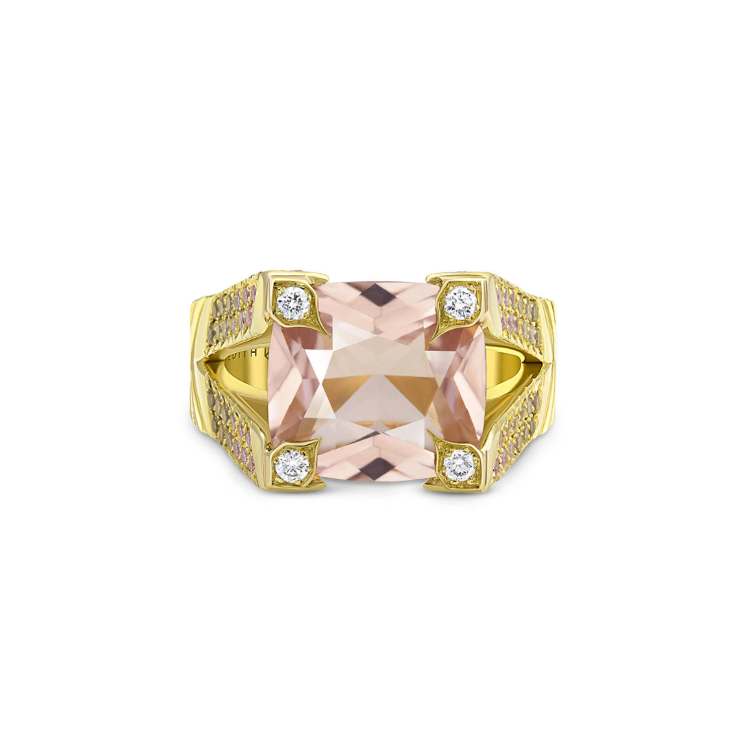 Morganite Ombre Pink Diamond Ring by Meredith Young - Talisman Collection Fine Jewelers