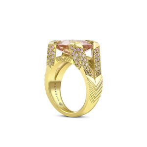 Morganite Ombre Pink Diamond Ring by Meredith Young - Talisman Collection Fine Jewelers