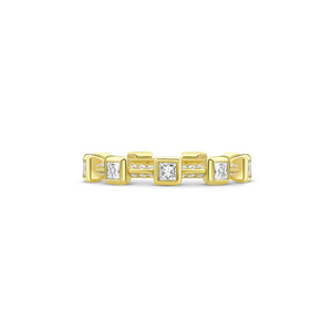 Princess Diamond Pavé Bezel Ring by Meredith Young - Talisman Collection Fine Jewelers