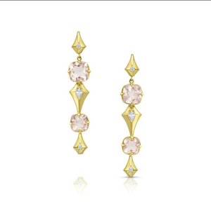 Long Pear Morganite Earrings by Meredith Young - Talisman Collection Fine Jewelers