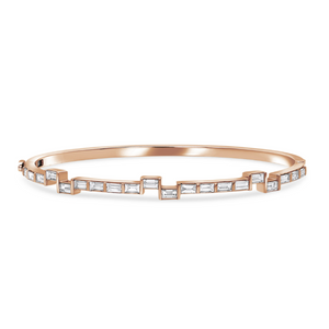 Diamond Chasm Baguette Hinged Bracelet by Meredith Young