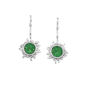 Uvarovite Garnet and Diamond Earrings by Meredith Young