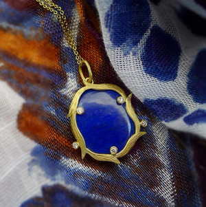 Lapis Lemongrass Necklace by Laurie Kaiser