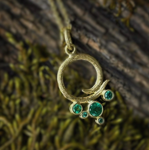 Emerald Swirl Necklace by Laurie Kaiser