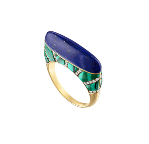 Lapis In Pieces Stack Ring by Eden Presley