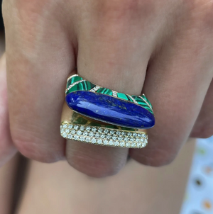 Lapis In Pieces Stack Ring by Eden Presley