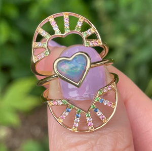 Diamond Heart Nesting Ring by Eden Presley
