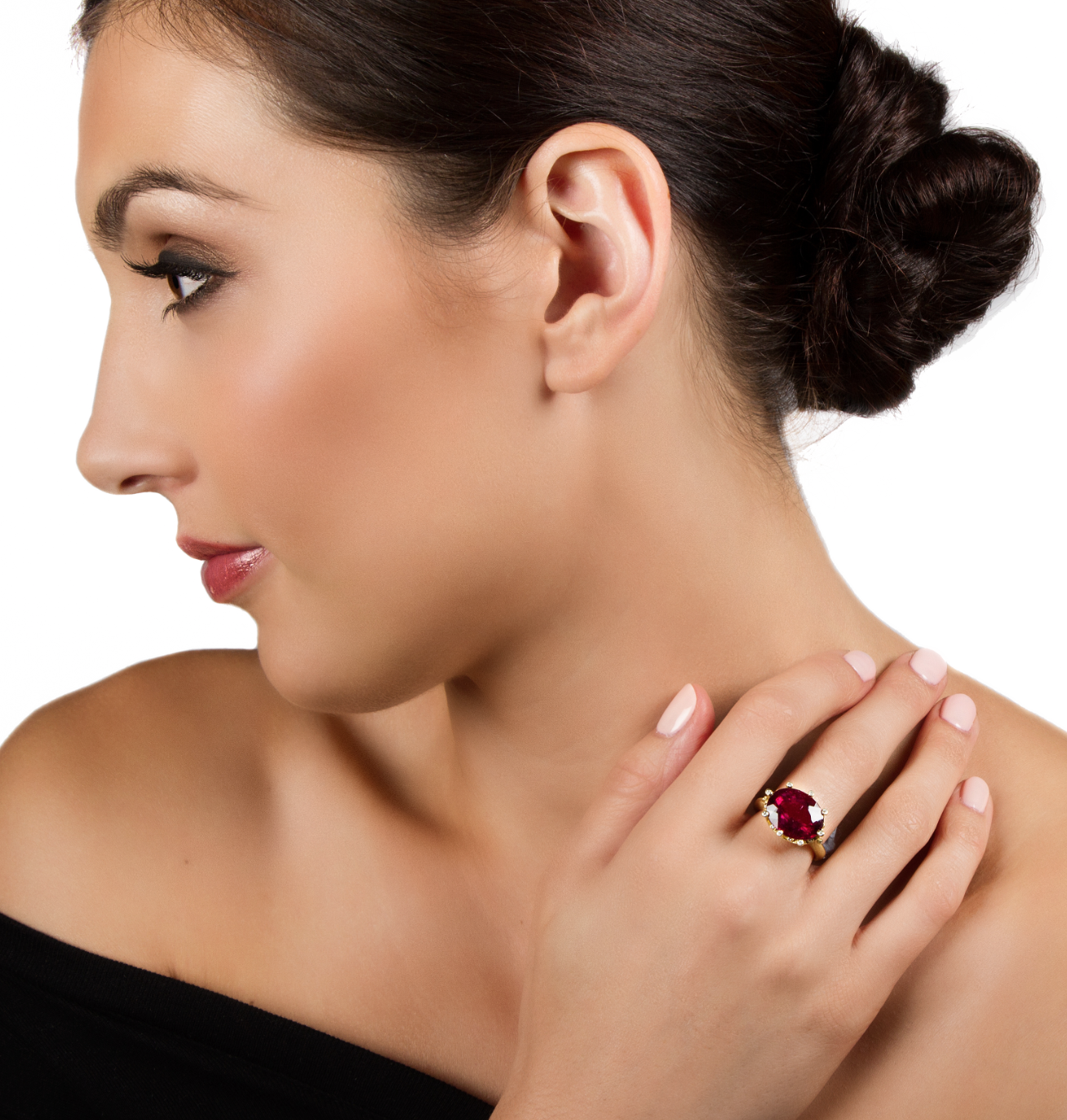 Rubellite and Diamond Ring by Suzy Landa - Talisman Collection Fine Jewelers