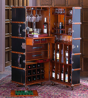 Vintage Steamer Trunk Bar