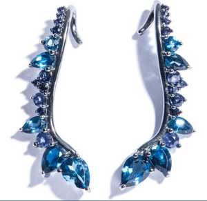 Blue Electric Lobe Earrings by Fernando Jorge - Talisman Collection Fine Jewelers